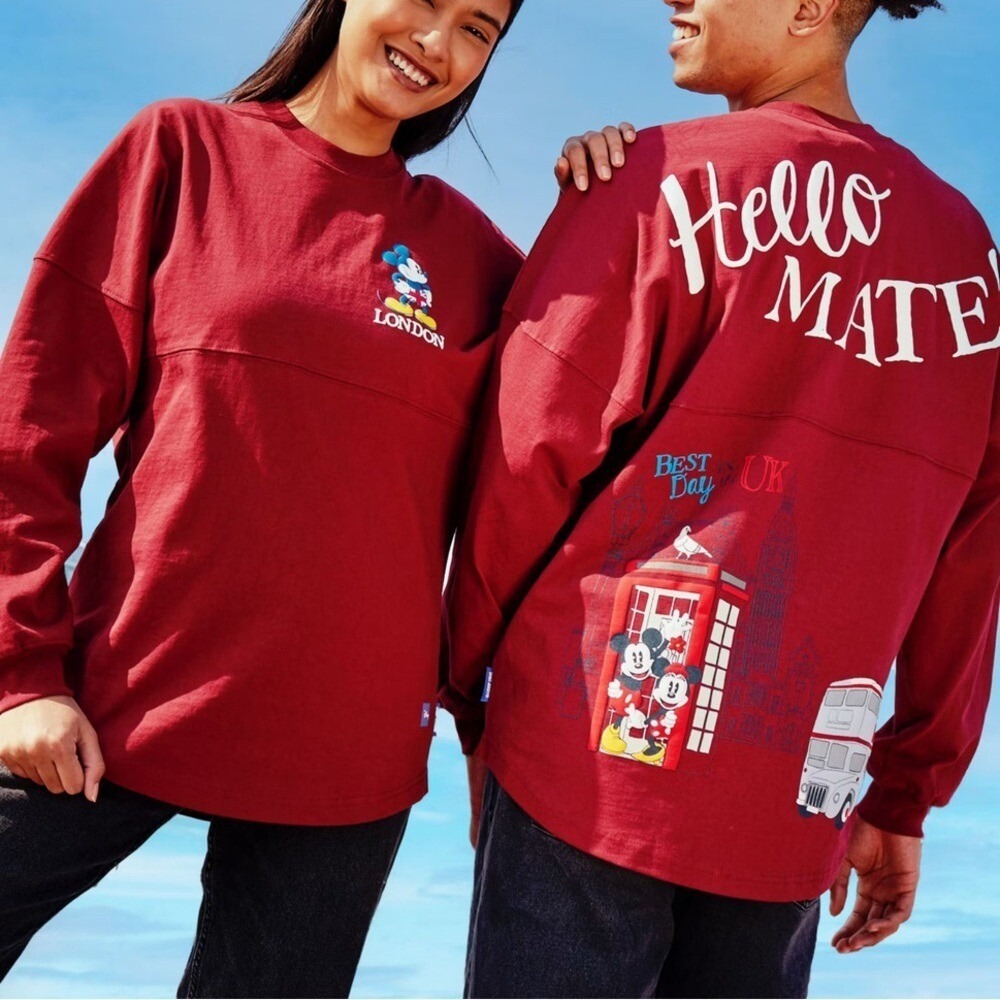 DISNEY Mickey and Minnie London City Spirit Jersey For‎ Adults LARGE NWT